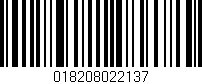 Código de barras (EAN, GTIN, SKU, ISBN): '018208022137'