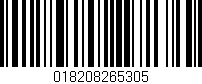 Código de barras (EAN, GTIN, SKU, ISBN): '018208265305'