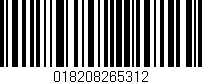 Código de barras (EAN, GTIN, SKU, ISBN): '018208265312'