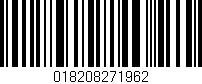 Código de barras (EAN, GTIN, SKU, ISBN): '018208271962'