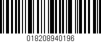 Código de barras (EAN, GTIN, SKU, ISBN): '018208940196'