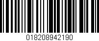 Código de barras (EAN, GTIN, SKU, ISBN): '018208942190'