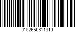 Código de barras (EAN, GTIN, SKU, ISBN): '0182650611819'