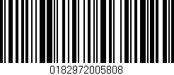 Código de barras (EAN, GTIN, SKU, ISBN): '0182972005808'