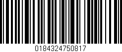 Código de barras (EAN, GTIN, SKU, ISBN): '0184324750817'