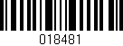 Código de barras (EAN, GTIN, SKU, ISBN): '018481'