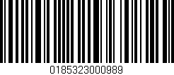 Código de barras (EAN, GTIN, SKU, ISBN): '0185323000989'
