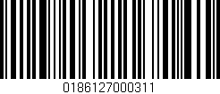 Código de barras (EAN, GTIN, SKU, ISBN): '0186127000311'