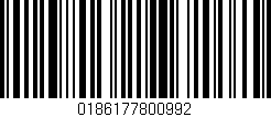 Código de barras (EAN, GTIN, SKU, ISBN): '0186177800992'