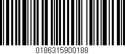 Código de barras (EAN, GTIN, SKU, ISBN): '0186315900188'