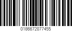 Código de barras (EAN, GTIN, SKU, ISBN): '0186672077455'