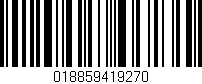 Código de barras (EAN, GTIN, SKU, ISBN): '018859419270'