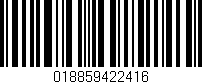Código de barras (EAN, GTIN, SKU, ISBN): '018859422416'