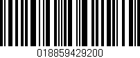 Código de barras (EAN, GTIN, SKU, ISBN): '018859429200'