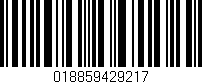 Código de barras (EAN, GTIN, SKU, ISBN): '018859429217'
