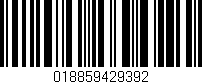 Código de barras (EAN, GTIN, SKU, ISBN): '018859429392'