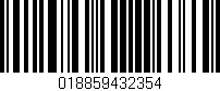 Código de barras (EAN, GTIN, SKU, ISBN): '018859432354'