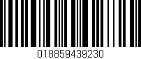 Código de barras (EAN, GTIN, SKU, ISBN): '018859439230'