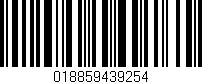 Código de barras (EAN, GTIN, SKU, ISBN): '018859439254'
