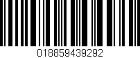 Código de barras (EAN, GTIN, SKU, ISBN): '018859439292'
