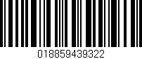 Código de barras (EAN, GTIN, SKU, ISBN): '018859439322'