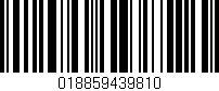 Código de barras (EAN, GTIN, SKU, ISBN): '018859439810'