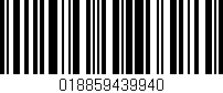Código de barras (EAN, GTIN, SKU, ISBN): '018859439940'