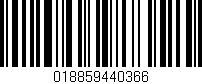 Código de barras (EAN, GTIN, SKU, ISBN): '018859440366'