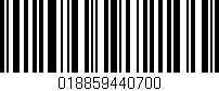 Código de barras (EAN, GTIN, SKU, ISBN): '018859440700'