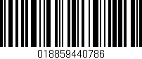 Código de barras (EAN, GTIN, SKU, ISBN): '018859440786'