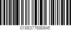 Código de barras (EAN, GTIN, SKU, ISBN): '0189377680845'