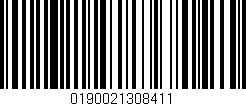 Código de barras (EAN, GTIN, SKU, ISBN): '0190021308411'
