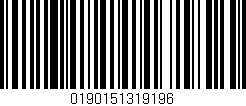 Código de barras (EAN, GTIN, SKU, ISBN): '0190151319196'