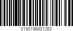 Código de barras (EAN, GTIN, SKU, ISBN): '0190198001283'