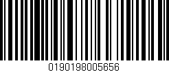 Código de barras (EAN, GTIN, SKU, ISBN): '0190198005656'