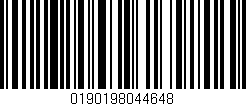 Código de barras (EAN, GTIN, SKU, ISBN): '0190198044648'