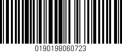 Código de barras (EAN, GTIN, SKU, ISBN): '0190198060723'