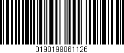 Código de barras (EAN, GTIN, SKU, ISBN): '0190198061126'