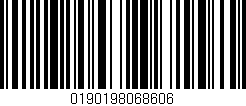 Código de barras (EAN, GTIN, SKU, ISBN): '0190198068606'
