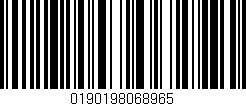 Código de barras (EAN, GTIN, SKU, ISBN): '0190198068965'