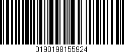 Código de barras (EAN, GTIN, SKU, ISBN): '0190198155924'
