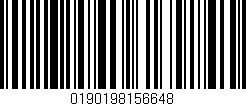 Código de barras (EAN, GTIN, SKU, ISBN): '0190198156648'