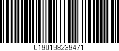 Código de barras (EAN, GTIN, SKU, ISBN): '0190198239471'