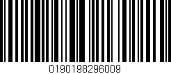 Código de barras (EAN, GTIN, SKU, ISBN): '0190198296009'