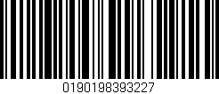 Código de barras (EAN, GTIN, SKU, ISBN): '0190198393227'