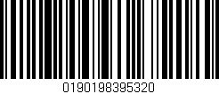 Código de barras (EAN, GTIN, SKU, ISBN): '0190198395320'