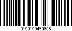 Código de barras (EAN, GTIN, SKU, ISBN): '0190198450685'