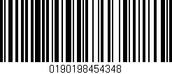 Código de barras (EAN, GTIN, SKU, ISBN): '0190198454348'