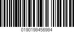 Código de barras (EAN, GTIN, SKU, ISBN): '0190198456984'