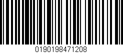 Código de barras (EAN, GTIN, SKU, ISBN): '0190198471208'